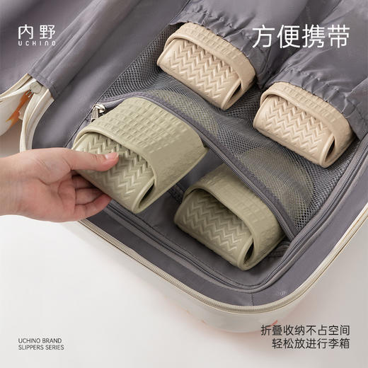 uchino内野便携折叠纯色旅行拖鞋（男女同款） 商品图1