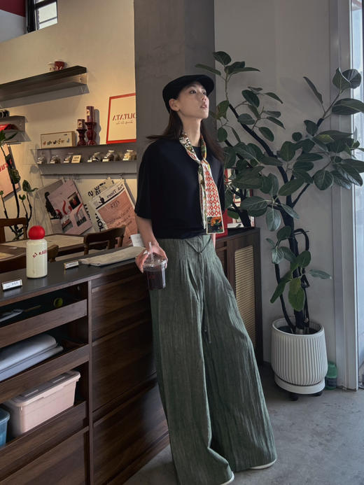 【自由自在】噢蜜ooomeooo高弹宽松T“送真丝丝巾” 商品图1