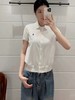 F032525春夏新款休闲百搭翻领领口小马刺绣针织Polo衫T恤 商品缩略图10