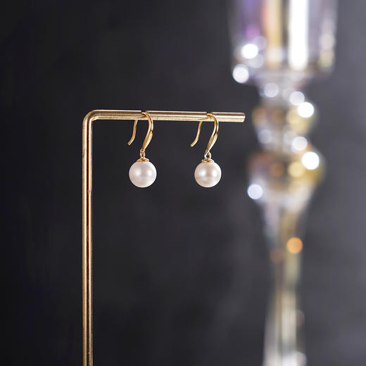 子佩集【月华柔情】银S925珍珠惜王妃耳环【YE1018】8mm珠双色单珠2601 商品图3