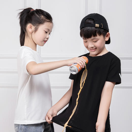 完型-儿童防污T恤 | 采用防污面料设计、轻松省心、简约百搭、男宝女宝都能穿 商品图1