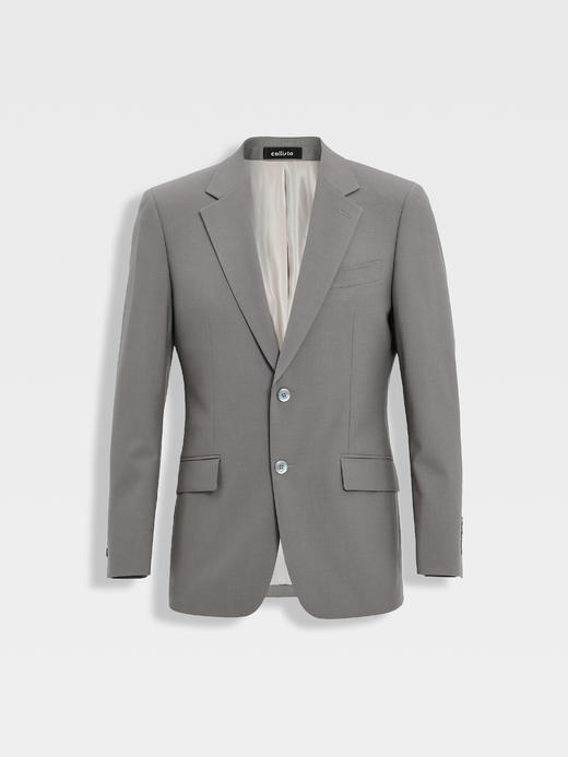 callisto灰调苔原绿羊毛混纺西服 商品图0