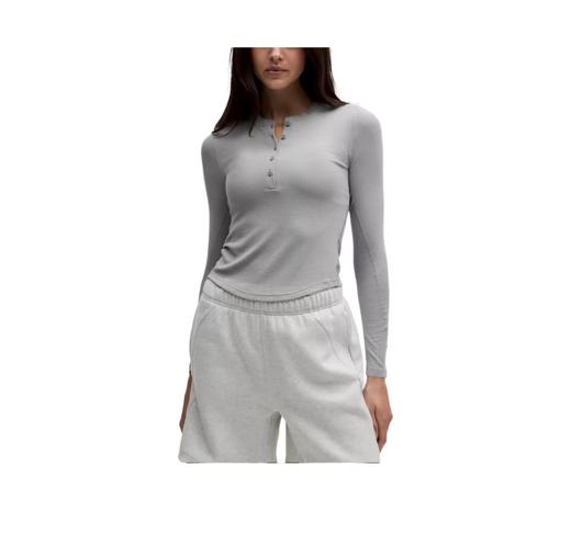 F032505春夏新品四色小半领纽扣紧身打底衫长袖T恤 商品图11