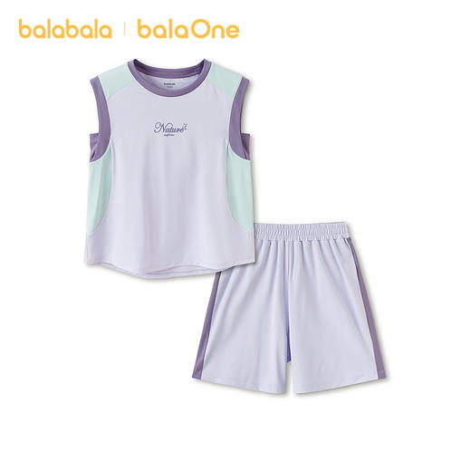 巴拉巴拉女童背心套装儿童两件套2026新款春夏速干防晒UPF50+凉感 商品图4