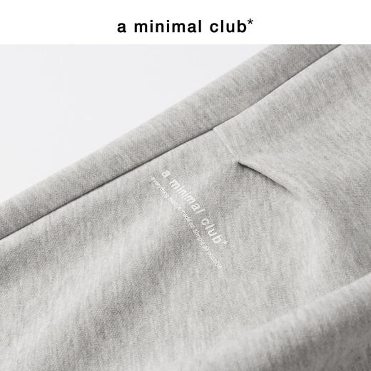 a minimal club舒温暖皮直筒卫裤膝盖立体双褶宽松秋冬AM5CSP05 商品图3