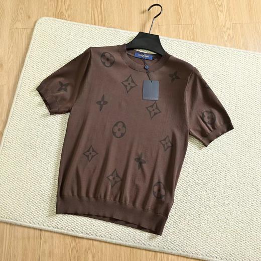 F032543春夏季新款简约日常百搭针织锦纶圆领短袖T恤 商品图3