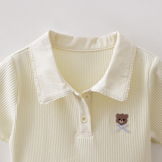 马克珍妮心愿小熊女童POLO花苞裙2026年夏装新款560868 商品图3