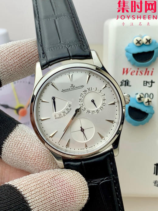 GF积家大师系列1378420"小丑" Master Ultra Thin Réserve de Marche超薄大师动显日历 938一体机 男士腕表 商品图1