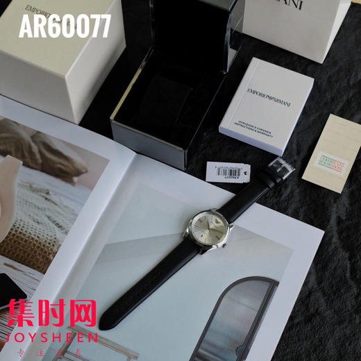 原单阿玛尼AR60077｜男士机械腕表 腕间的都市月光，银盘黑带演绎“轻熟男”的高级质感 商品图1