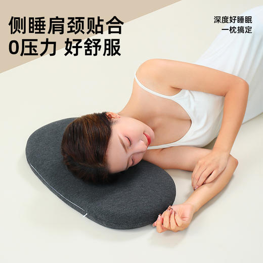 【0压慢回弹！肩颈无压迫】低睡枕护颈椎助睡眠成人专用零压力超薄矮慢回弹记忆棉枕芯。xa 商品图2