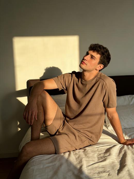 【华夫格棉粘纤】SCHIESSER/德国舒雅男士华夫格棉粘纤混纺宽松家居套装39/24890H 商品图1