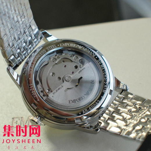 原单阿玛尼AR60082｜男士机械腕表 表界的“奶油风”天花板，米白色表盘+银针+精钢编织带 商品图5
