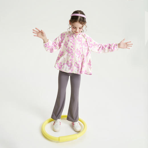 mettekids儿童皮肤衣2026夏季新款女童甜美印花连帽轻薄透气外套 商品图4