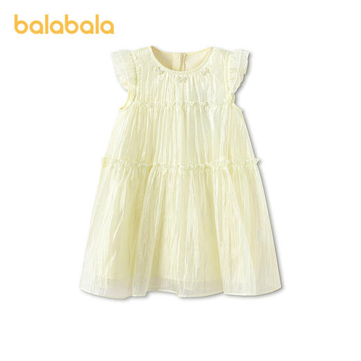【商场同款】巴拉巴拉童装儿童连衣裙女童2026新款夏季微透薄纱裙 商品图0