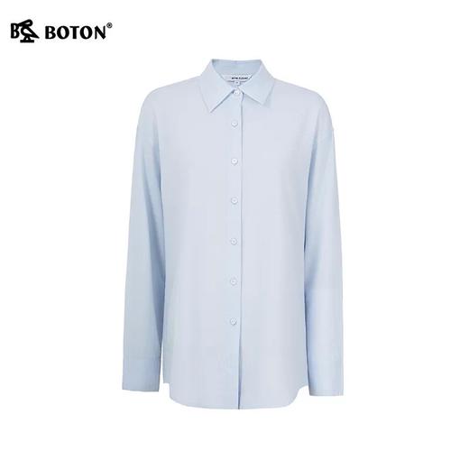 波顿女士春夏净色翻领长袖衬衫｜纽扣点缀，宽松版型穿出松弛感LS170126D 商品图5