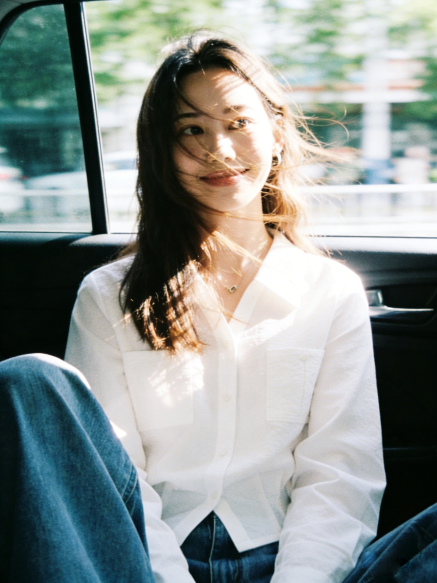 【百图lulu定制】【宝兰预售4月14日发】【法式减龄白衬衫】 短款衬衫外套  减龄显瘦衬衣