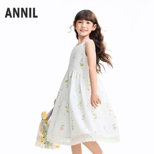 女童无袖连衣裙夏季新款安奈儿童装EG623560 商品图0