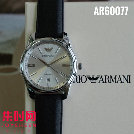 原单阿玛尼AR60077｜男士机械腕表 腕间的都市月光，银盘黑带演绎“轻熟男”的高级质感 商品图2