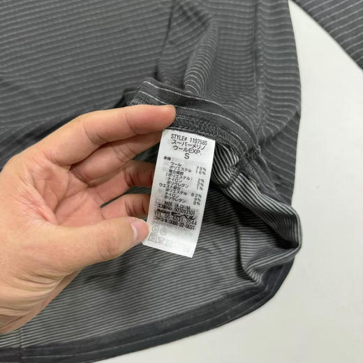 日本正品 montbell 25新款户外运动休闲保暖男款圆领长袖打底衫，
黑色/灰色 S-XXL 商品图8