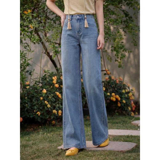 鹿向南【0328/20:00新品前一小时7折】蓝色牛仔裤 商品图4