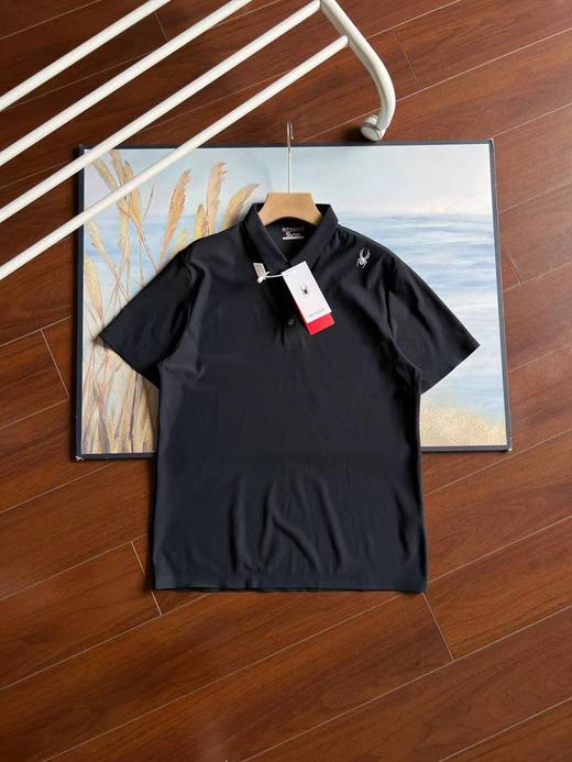 F032567新款运动系列撞色条纹领前胸撞色四合扣冰感科技短袖POLO衫 商品图6