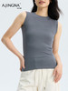 【无袖背心】阿菁娜春夏季新款松弛感无袖背心软糯蓬松毫无束缚圆领无袖清爽利落F31C301020 商品缩略图3