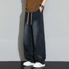 【DYF】大依优型大码男装春季天丝莱赛尔阔腿牛仔裤垂顺版松紧腰直筒长裤 商品缩略图1