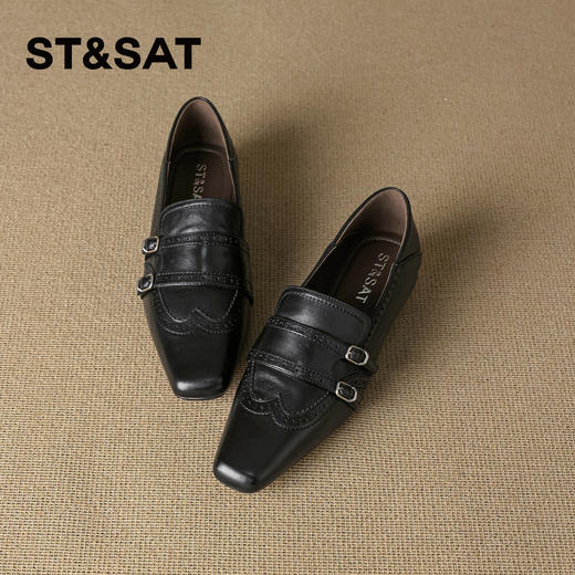 星期六26春新款法式优雅双扣带乐福SSE1111C1M 商品图8