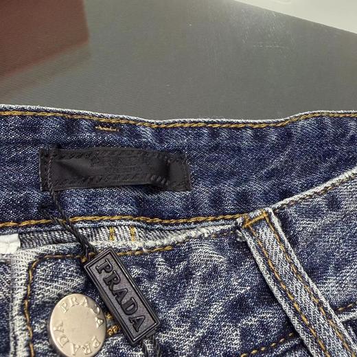 F032515新款百搭情侣款硅胶LOGO拼接口袋军工牛仔男士短裤 商品图4