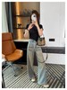 F032580复古做旧脏脏牛仔裤女新款柔软垂感宽松阔腿长裤 商品缩略图10