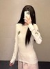 女款全棉华夫格长袖T恤ba009 商品缩略图3