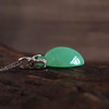 【天然正品】A货翡翠AU750白金镶钻镶天然细腻满绿糯冰种寿桃造型（福气安康、健康长寿）翡翠吊坠项链 吊坠：29.9*17.4*8.9MM（皆取最大值）131125AH24 商品缩略图7