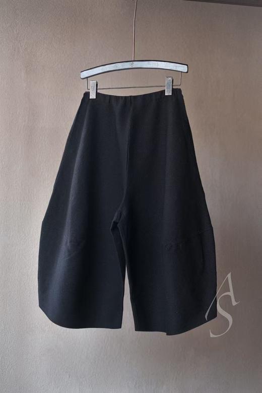 Boboutic 26SS 牛奶白/碳黑丝棉麻廓形裤 商品图11