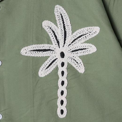 46736SDSA男装2026新款高贵轻奢夏日度假风椰树设计短袖衬衫百搭上衣 商品图4