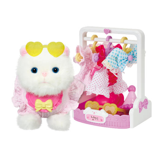 mimiworld儿童换装宠物甜心猫咪装扮裙子会走路摇尾巴女孩玩具猫 商品图6