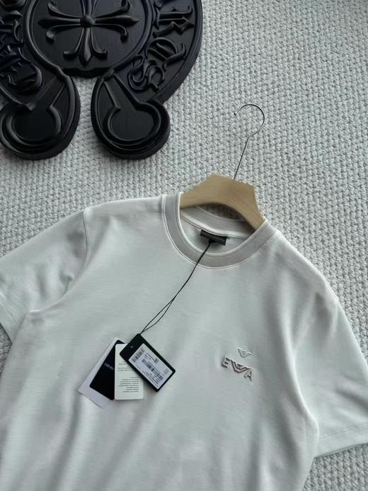 F032572秋冬新款情侣款珠地纯棉圆领刺绣柔软舒适短袖薄T恤 商品图7