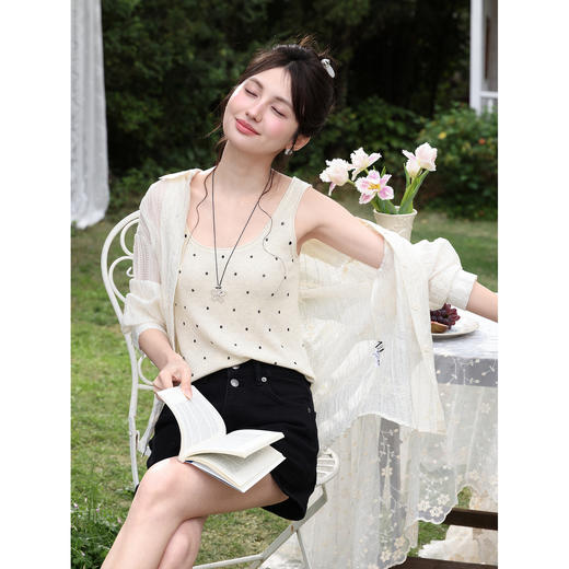 鹿向南【0328/20:00新品前1小时7折限量100件】杏色背心 商品图4