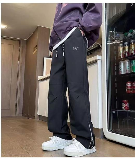 F032521纯色Logo腰带修身直筒休闲裤徒步登山裤长裤 商品图2