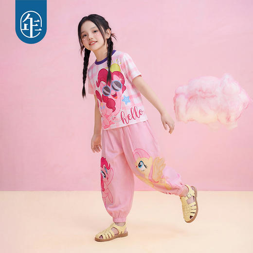 小马宝莉联名年衣童装短袖T恤儿童夏季新款女童可爱卡通修身上衣 商品图2