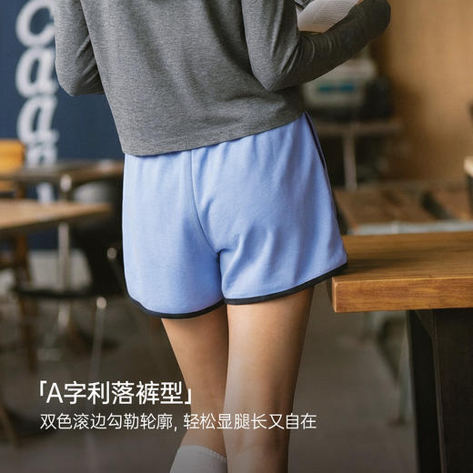 马登复古刺绣运动休闲辣妹外穿显瘦A字直筒短卫裤三分热裤女士夏 商品图1