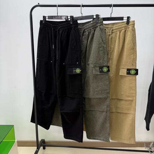 F032528早春美式复古工装直筒简约宽松高街重磅弯刀牛仔裤 商品图0