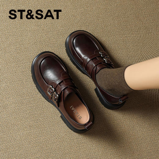 星期六26春新款学院风厚底花花乐福鞋SSE1112C3Y 商品图2