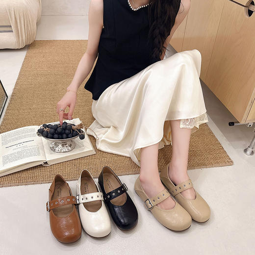 【奢姿甄选】温柔到骨子里‼️【xuxi 法式复古玛丽珍】法式氛围感拉满 软皮不磨脚 通勤百搭 软底舒适 透气性佳 耐磨防滑底 商品图1