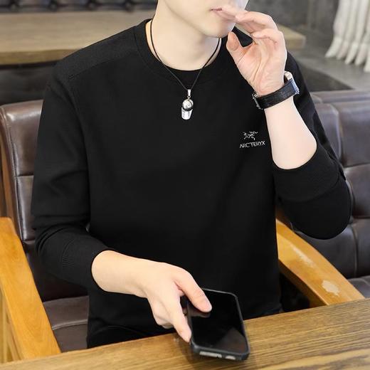F032537时尚百搭休闲运动弹力印花男士圆领卫衣 商品图6