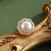 子佩集【蝴蝶花环】银S925珍珠惜王妃戒指【R1968】11.5mm珠双色花绕蝴蝶2601 商品缩略图1
