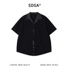 SDSA男装2026新款高贵轻奢韩系简约拼接翻领短袖衬衫百搭时尚上衣 商品缩略图0