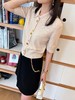 驴家  新品🆕26Ss杏色短袖针织开衫 商品缩略图1
