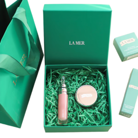 【春日福利】海蓝之谜套盒 唇蜜7ml+润唇霜9g送礼盒礼袋 拉菲草颜色随机