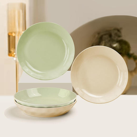 孟垣 法式奶油风餐具16件套 可进微波 釉下彩 瓷质厚实 商品图1