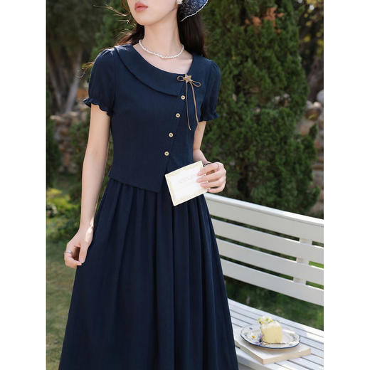 鹿向南【0328/20:00新品前一小时7折】藏蓝色连衣裙 商品图3